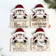 Wooden Cute Santa Claus Cash And Gifts Card Clamp Creative Christmas Decoration Ornaments
