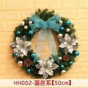 40 50 60CM Christmas Wreath Mince Rattan Ring Door Hanging Christmas Decorations, Christmas Wreath Window