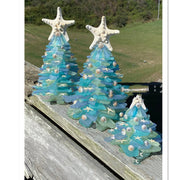 DIY Christmas Decoration Blue Christmas Tree Glass Creative Unique Decoration