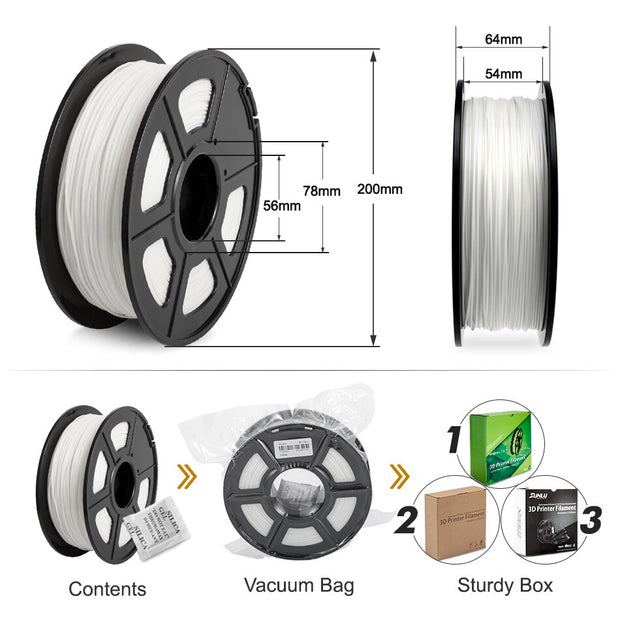SUNLU PLA PLUS 3D Printer Filament 1.75mm 1KG 2.2LBS PLA+ DIY 3D Printing Material With Spool 3D Print Vacuum Packing Fast Ship