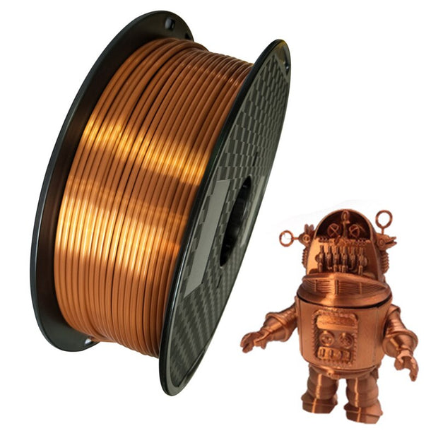PLA 3D Printer Filament 1.75mm Silk Silver Gold 250g/500g/1KG Shiny Metallic Feel 3D Printing Material Silky Shine Filament - The Gear Guy