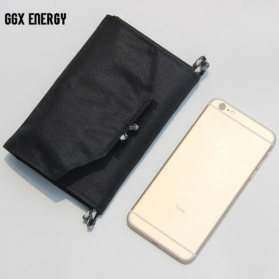 GGX ENERGY 8W Folding Solar Charger for Mobile Phone iPhone Samsung LG Smart Phones Portable Solar Panels for Camping - The Gear Guy