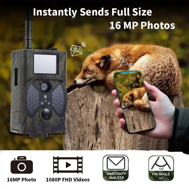 16MP Photo Traps MMS GSM 1080P Hunting Camera HC350M CAMERA HUNT Night Vision Wildlife Hunting Trail Camera Wild Camera chasse