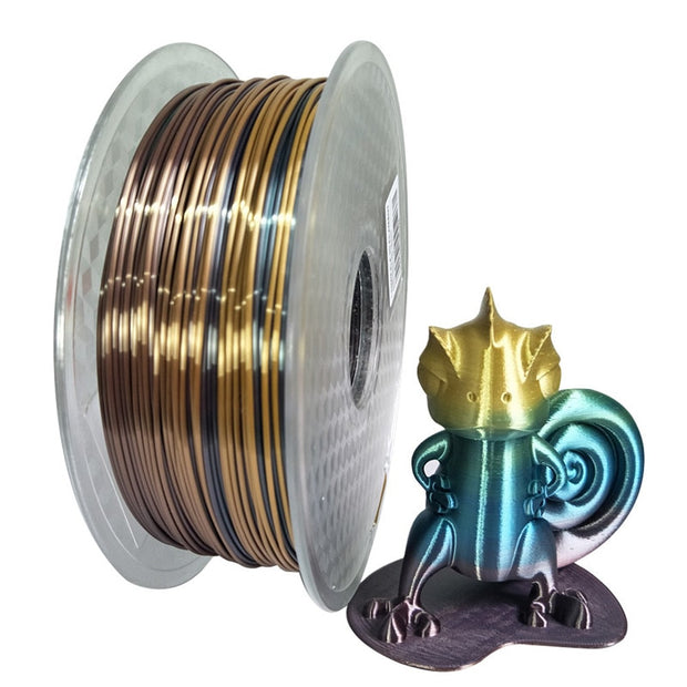 PLA 3D Printer Filament 1.75mm Silk Silver Gold 250g/500g/1KG Shiny Metallic Feel 3D Printing Material Silky Shine Filament