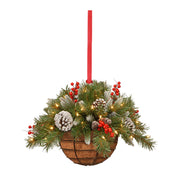 Home Christmas Tree Flower Basket Hanging Basket Shape Decorations Pendant