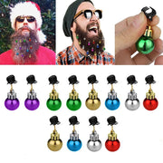 12Pcs Christmas Beard Decoration Mixing Ball Santa Claus Beard Clip Bulb Bells Clip Ornament Party Wearing Christmas Hairpins - The Gear Guy