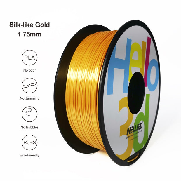 Silk PLA Filament 1.75mm 1kg  3D Printer Filament Silk Filament Shine 3D Pen Printing Material Shiny Gold Black Silver Multipack