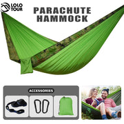 102x55inch Outdoor Double Camping Hammock with Tree Strap Lightweight Parachute 210T Nylon Hammock Swing Chair for Hiking Garden