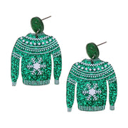 Christmas Sweater Earrings Earstuds Christmas Dangle Earrings Women Drop Earrings Decorative Xmas Gift for Club Party Wear - The Gear Guy