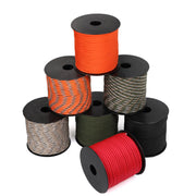550 Military 50M/100M 7-Core Paracord Rope 4mm Outdoor Polyester Parachute Cord Camping Survival Umbrella Tent Bundle - The Gear Guy
