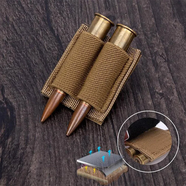 Tactical Ammo Holder Pouch 1.93 X 1.53 In Rifle Bullet Holder Adhesive Patch Shotgun 12GA Cartridges Holder Patch Hunting Gear - The Gear Guy