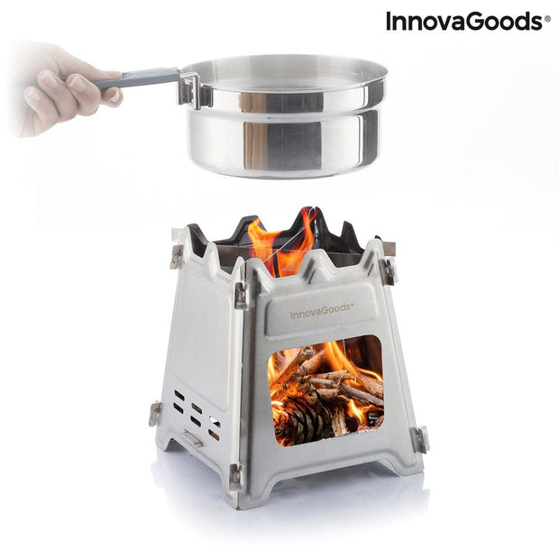 Collapsible Steel Camping Stove Flamet InnovaGoods - The Gear Guy