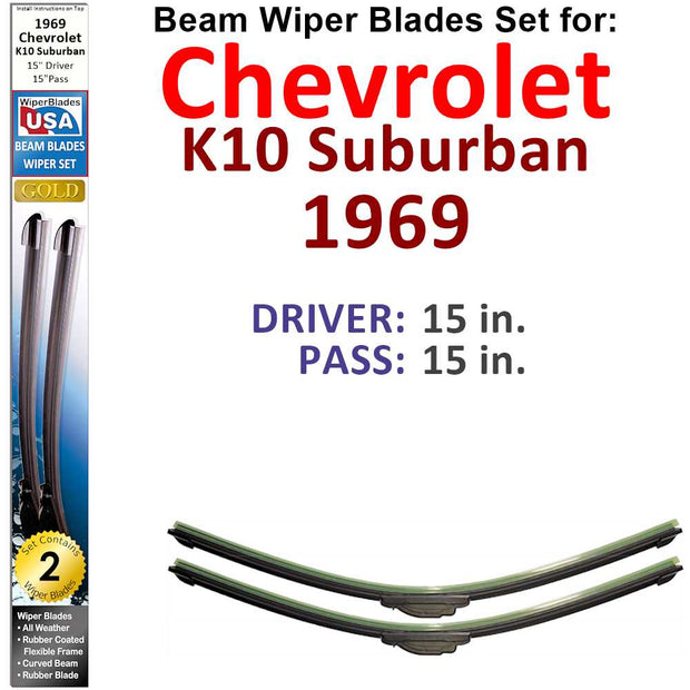 Beam Wiper Blades for 1969 Chevrolet K10 Suburban (Set of 2) - The Gear Guy