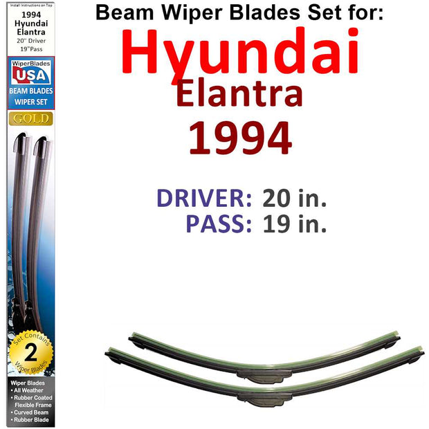 Beam Wiper Blades for 1994 Hyundai Elantra (Set of 2) - The Gear Guy