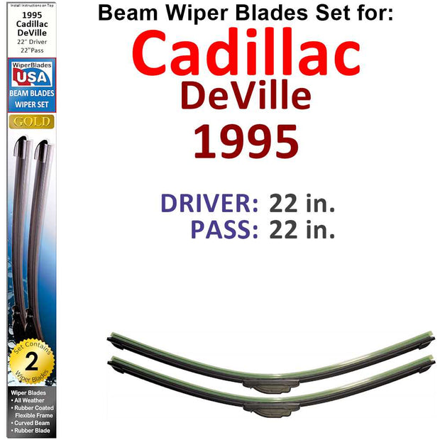 Beam Wiper Blades for 1995 Cadillac DeVille (Set of 2) - The Gear Guy
