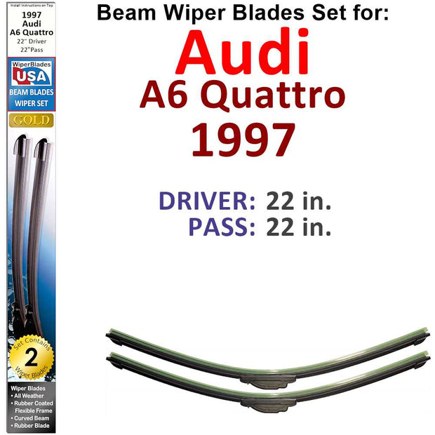 Beam Wiper Blades for 1997 Audi A6 Quattro (Set of 2) - The Gear Guy