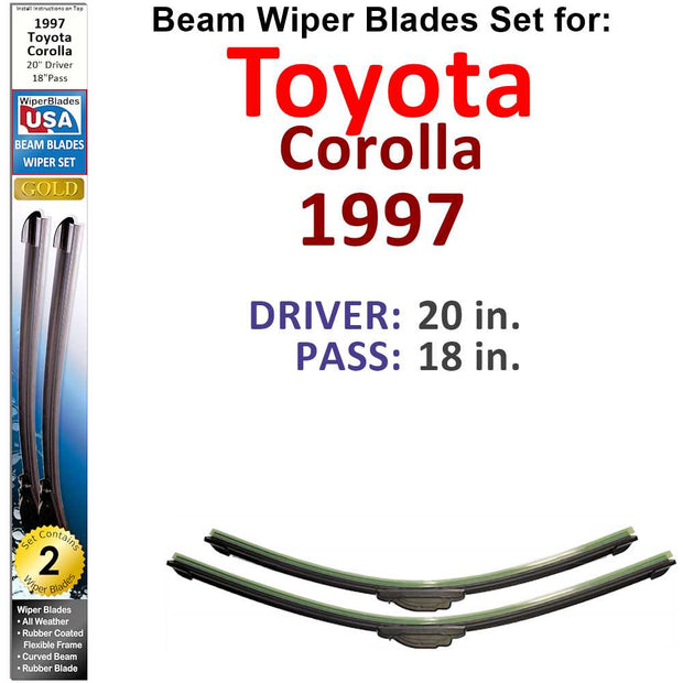 Beam Wiper Blades for 1997 Toyota Corolla (Set of 2) - The Gear Guy
