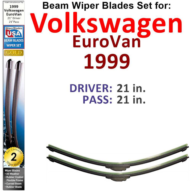 Beam Wiper Blades for 1999 Volkswagen EuroVan (Set of 2) - The Gear Guy