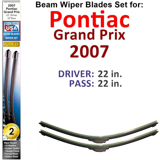 Beam Wiper Blades for 2007 Pontiac Grand Prix (Set of 2) - The Gear Guy