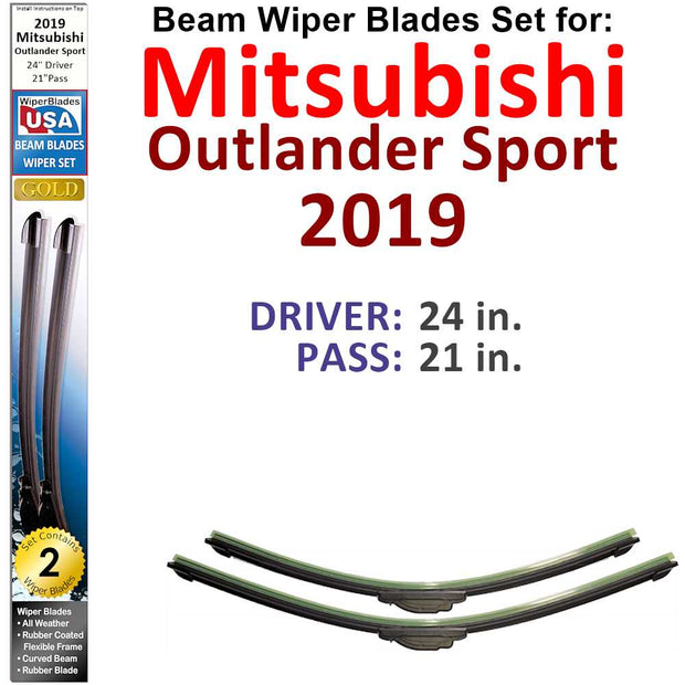 Beam Wiper Blades for 2019 Mitsubishi Outlander Sport (Set of 2) - The Gear Guy