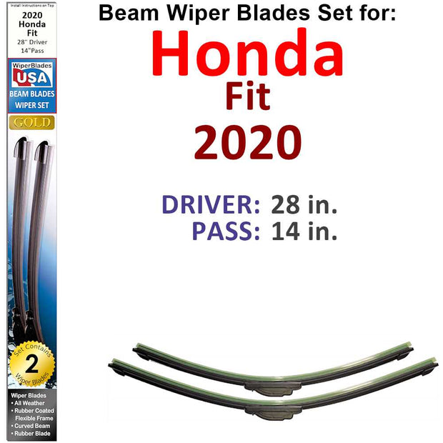 Beam Wiper Blades for 2020 Honda Fit (Set of 2) - The Gear Guy