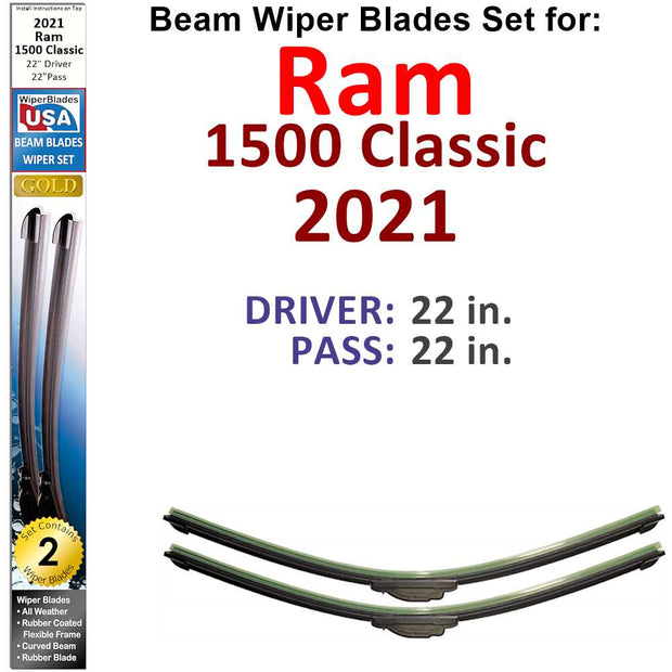 Beam Wiper Blades for 2021 Ram 1500 Classic (Set of 2) - The Gear Guy