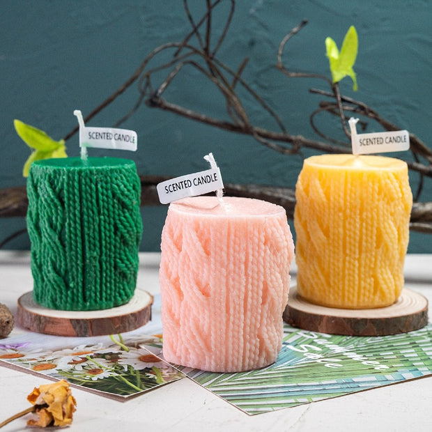 Wool Column Christmas Candle Decoration Ornaments
