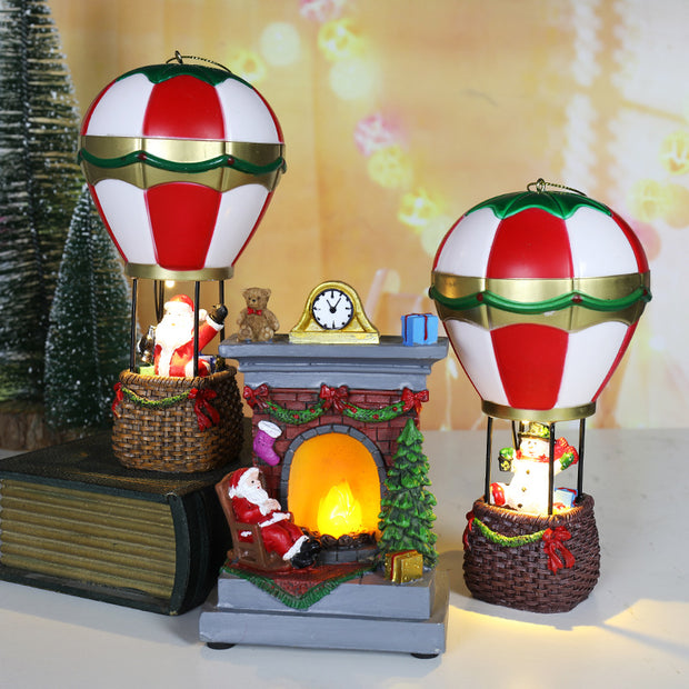 Christmas Resin Christmas Luminous Old Man Snowman Decoration Ornaments - The Gear Guy