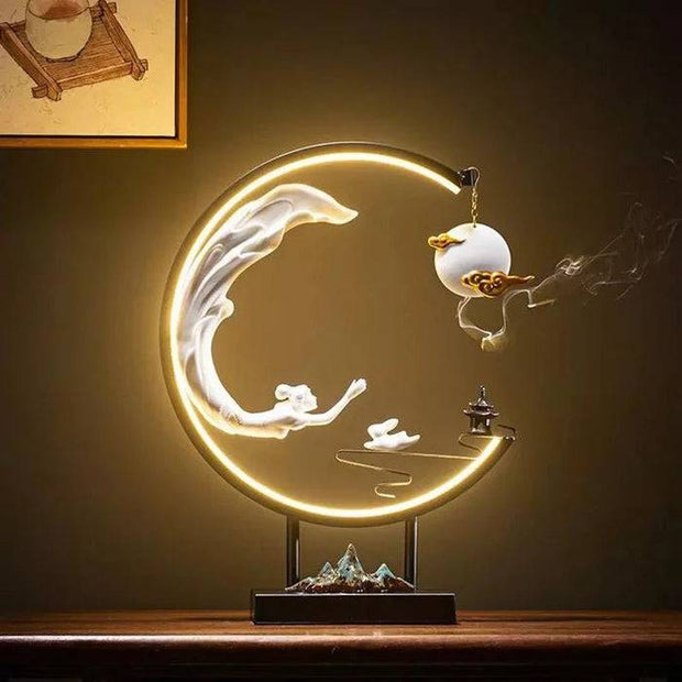 Celestial Moon Incense Burner Lamp - The Gear Guy