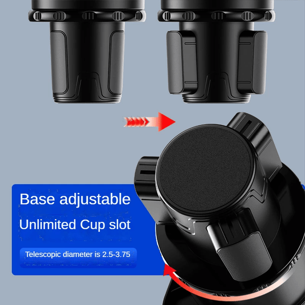 Multifunctional Car Cup Holder Expander 360°Rotating with Tray - The Gear Guy