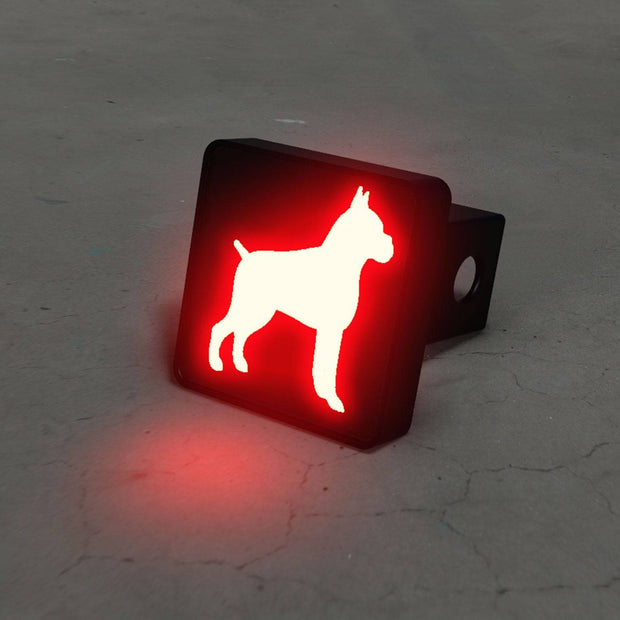 Boxer Silhouette LED Hitch Cover - Brake Light - The Gear Guy