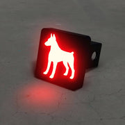 Doberman Pinschers Silhouette LED Hitch Cover - Brake Light - The Gear Guy