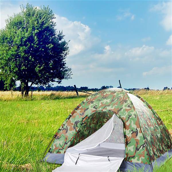 3-4 Person Camping Dome Tent Camouflage Tent - The Gear Guy