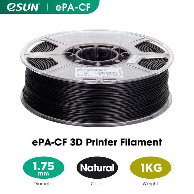 eSUN Carbon Fiber Filled Nylon Filament PA-CF 1.75mm 3D Printer Filament,1KG 2.2LBS Spool 3D Printing Filament for 3D Printers - The Gear Guy