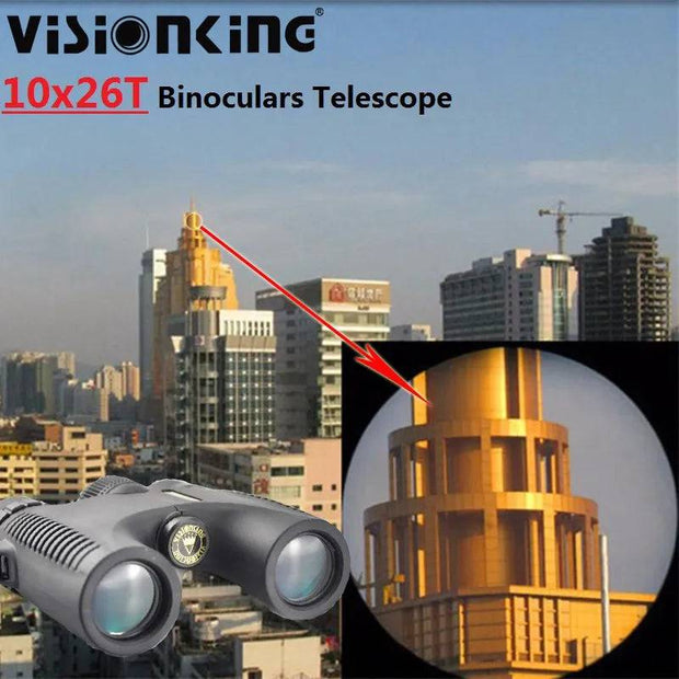 Visionking HD 10x26 Binoculars Power Zoom Long Range Telescope Binoculars Telescope Wide Angle Hunting - The Gear Guy