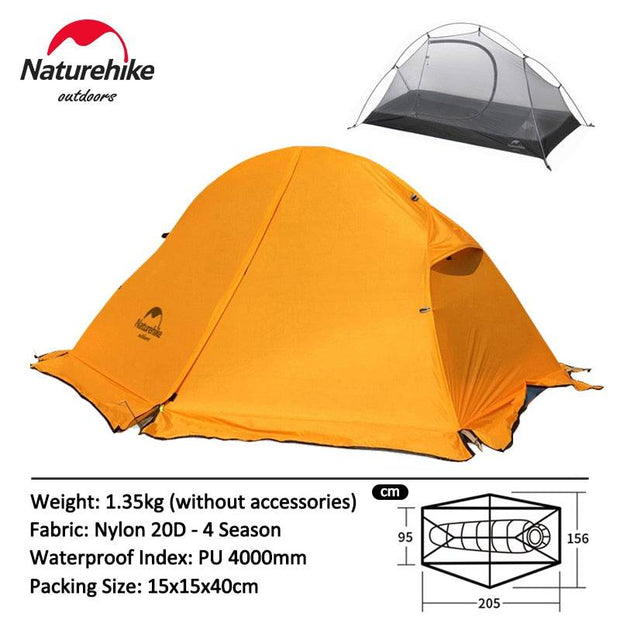 Naturehike Tent 1 2 Person Cycling Tent Ultralight Camping Tent Fishing Tent Waterproof Sun Shelter Canopy Outdoor Travel Tent - The Gear Guy