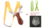 The Scout  Sturdy Hunting Wooden Slingshot Long Distance Catapult with Rubber Band - The Gear Guy
