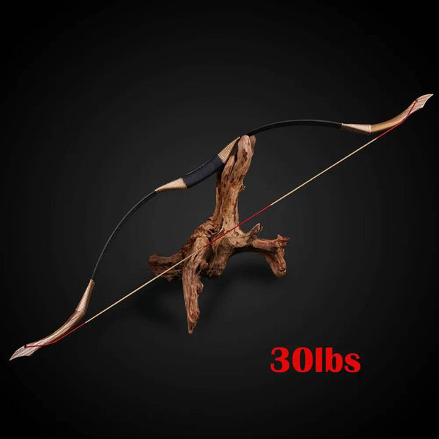 Archery Hunting Recurve Bow 30-50lbs Shooting Outdoor Sport Practice Handmade Traditional Longbow Wooden Tips Epoxy Resin Limbs - The Gear Guy