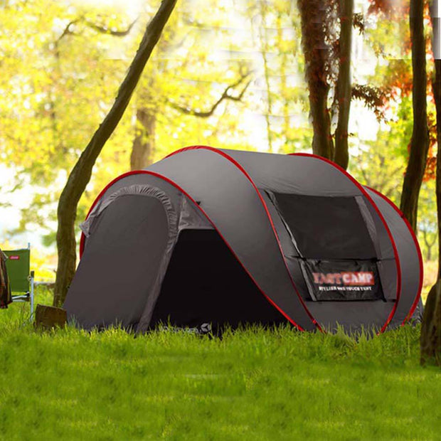 New Style Pop Up Ultralarge 4~5 Person Fully Automatic Speed Open With Mosquito Net Outdoor Camping Beach Tent Sun Shelter - The Gear Guy
