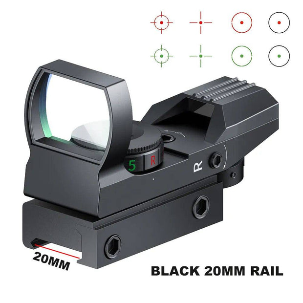 Bestsight Red Dot Sight Holographic Reflex Sight 4 Reticle Optics Red and Green Illuminated Collimator Sight Hunting Scopes - The Gear Guy