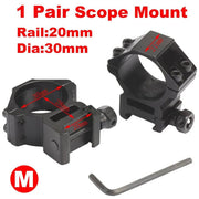 2PCS 25.4mm / 30mm Hunting Riflescope Mount Ring 11MM Dovetail  / 20MM Picatinny Rail High Or Low Air Gun Rifle Scope Mounts - The Gear Guy