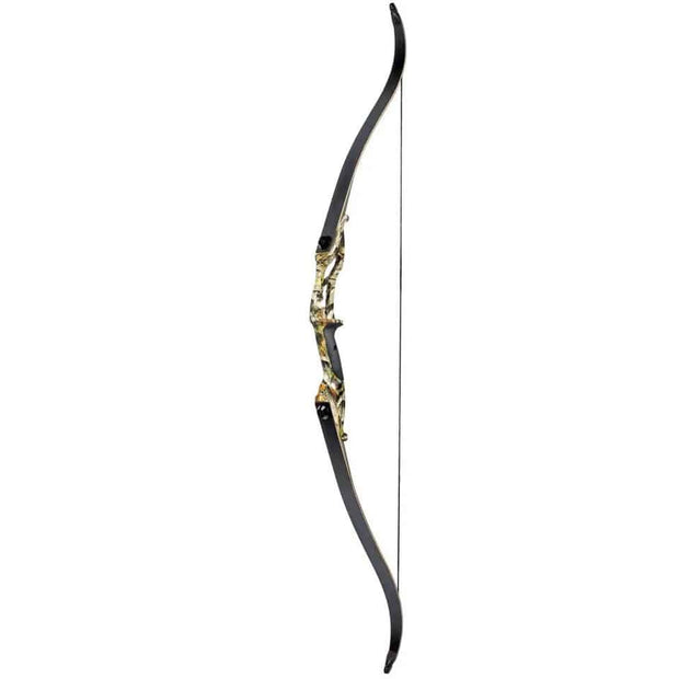 30-50lbs Recurve Bow 56" American Hunting Bow Black/Red Camo/Camo Archery With 17 inches Riser Tranditional Long Bow - The Gear Guy