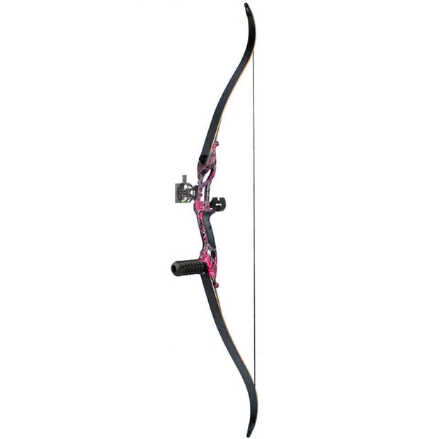 30-50lbs Recurve Bow 56" American Hunting Bow Black/Red Camo/Camo Archery With 17 inches Riser Tranditional Long Bow - The Gear Guy