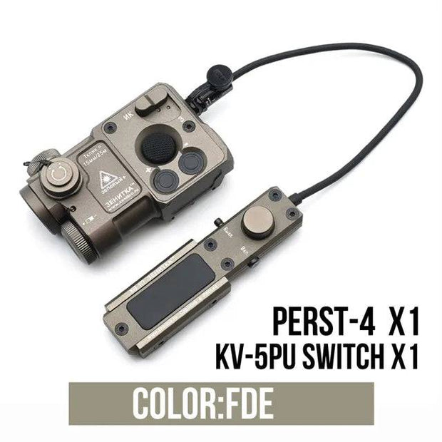 New PERST-4 Aiming Laser Sight IR / Green Laser Dual Output w/ KV-D2 Tactical Switch Weaponlight for Hunting - The Gear Guy