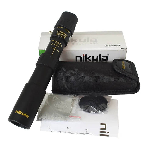 Original Monocular Nikula 10-30x25 Zoom Scope Binoculars High Quality Telescope Pocket Binoculo Hunting Optical Prism No Tripod - The Gear Guy