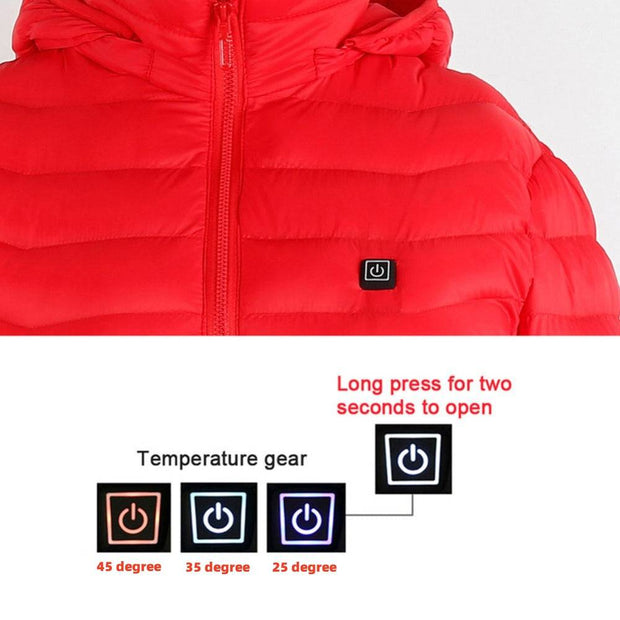New Heated Jacket Coat USB Electric Jacket Cotton Coat Heater Thermal Clothing Heating Vest Men's Clothes Winter - The Gear Guy