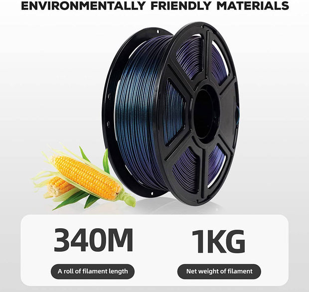 Flashforge PLA Pro Color Changing Filament 1.75mm 1KG Multicolor PLA For 3D Printing Printer Pen Burnt Titanium / Nebula Purple - The Gear Guy