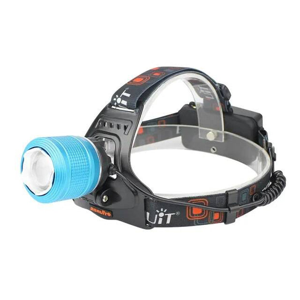 BORUIT RJ-2800 LED 2000LM Headlight 3 Modes Zoom Headlamp Use 18650 Battery Head Torch Waterproof Camping Hunting Lantern - The Gear Guy
