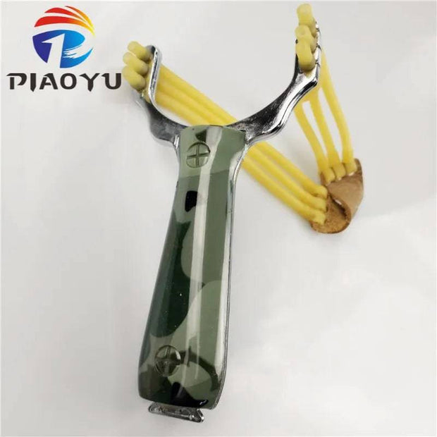 Powerful Catapult Slingshot shooting rubber band Zinc Alloy Bow Catapult Sling outdoor Hunting Alloy Slingshot Sling Shot - The Gear Guy