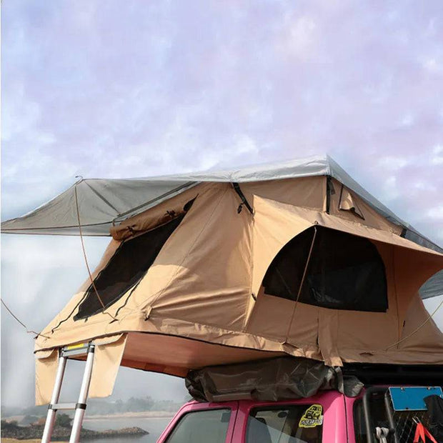 3-4 Person Large Capacity 1 Bedroom Outdoor Tent for Truck SUV Tent Pick Up Cars Roof Road Trip Travel Portable Tents - The Gear Guy